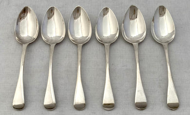 Georgian, George III, Six Silver Dessert Spoons. London 1812 Thomas Wilkes Barker. 6.6 troy ounces.