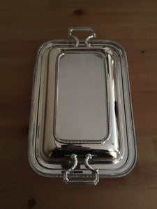 George V Asprey silver entree dish and cover,  Sheffield 1931 Asprey & Co Ltd.  38.4 troy ounces.