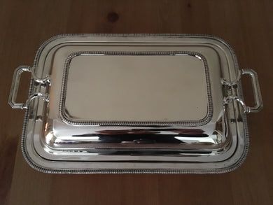 George V Asprey silver entree dish and cover,  Sheffield 1931 Asprey & Co Ltd.  38.4 troy ounces.