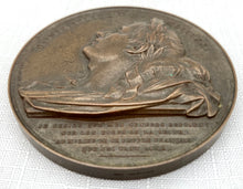 Napoleon Lying Dead at Saint Helena & Return to France Bronze Relief Medallion by Depaulis.