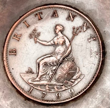 19th Century Silver Plate on Copper Ale Jug Inset with George III 1799 Halfpenny Coin.