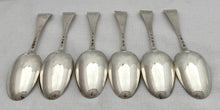 Georgian, George II, Set of Six Hanoverian Silver Tablespoons. London 1746 James Gould. 15 troy ounces.