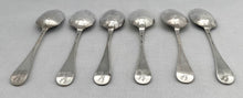 Georgian, George II, Six Hanoverian Pattern Silver Tablespoons. London 1738 John Gorham. 11 troy ounces.