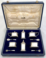 George VI Cased Silver Cruet Set. Birmingham 1951 Goldsmiths & Silversmiths Co. Ltd. 7.1 troy ounces.