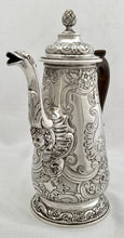 Georgian, George II, Silver Coffee Pot, Cherub & Duck Spout. London 1745, Louis Dupont. 28 troy ounces.