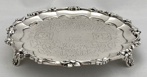 William IV Silver Waiter. London 1837, Richard Pearce & George Burrows 15 troy ounces.