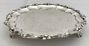 William IV Silver Waiter. London 1837, Richard Pearce & George Burrows 15 troy ounces.