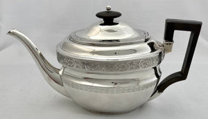Georgian, George III, Silver Teapot. London 1804 Abstinando King. 15.8 troy ozs.