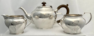 George V Silver Tea Set. London 1924 Fowler & Polglaze Ltd. 33 troy ounces.