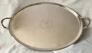 Georgian, George III, Silver Tray. Armorial for Salvin & Weston. London 1794 Henry Chawner.  111 troy ounces.