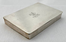 Silver Plated & Crested Sandwich Box.