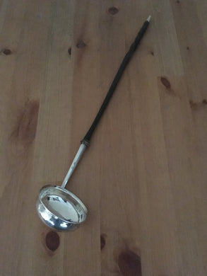 Georgian, George III, white metal toddy ladle with baleen twist handle. John Kerschner circa 1810.