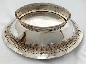 Georgian, George III, Old Sheffield Plate,  Cake Basket. Circa 1770 - 1800.