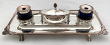 Georgian Style Silver Plated Inkstand.