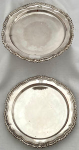 Georgian, George III, Pair of Old Sheffield Plate Dinner Plates. Matthew Boulton, circa 1810.