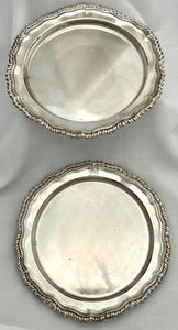 Georgian, George III, Pair of Old Sheffield Plate Dinner Plates. Matthew Boulton, circa 1810