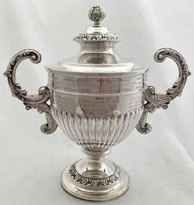 George III, Silver Trophy Cup & Cover. Sheffield 1819 S. C. Younge & Co. 51.6 troy ounces.