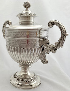 George III, Silver Trophy Cup & Cover. Sheffield 1819 S. C. Younge & Co. 51.6 troy ounces.