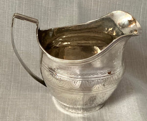 Georgian, George III, silver cream jug. London 1804 John Merry. 2.9 troy ounces.