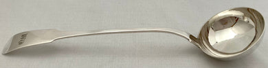 William IV Scottish Silver Soup Ladle. Glasgow 1832 John McKell. 8 troy ounces.