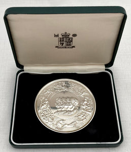 Battle of Waterloo 175th Anniversary Benedetto Pistrucci Silver Medal. London 1990. 4.8 troy ounces.