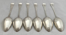 Georgian, George IV, Six Silver Tablespoons. York 1825 Barber, Cattle & North. 14.3 troy ounces.