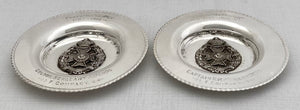 Pair of Edwardian Bloomsbury Rifles Silver Plated Regimental Dishes.