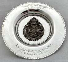 Pair of Edwardian Bloomsbury Rifles Silver Plated Regimental Dishes.