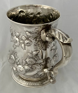 Georgian, George II, silver pint tankard. London 1737, 11.6 troy ounces.