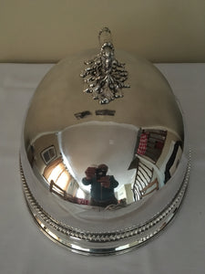 George III, pair of Old Sheffield Plate meat domes, with crest and motto of Farquharson.