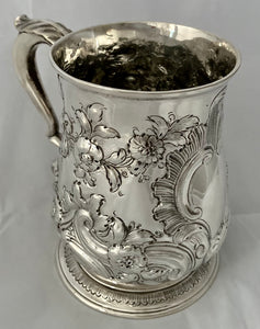 Georgian, George II, silver pint tankard. London 1737, 11.6 troy ounces.