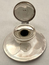 Edwardian Silver Capstan Inkwell. Birmingham 1907 Asprey & Co.