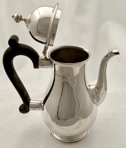 Elizabeth II Silver Bachelor's Coffee Pot. Birmingham 1973 Barker Ellis Silver Co. 12.7 troy ounces.