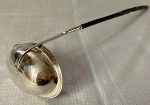 Georgian, George III, silver toddy ladle with baleen handle. London circa 1796 - 1811 Edward Mayfield.