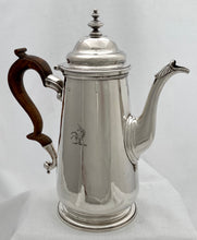 Georgian, George II, Silver Coffee Pot, London 1744 Richard Bayley. 27 troy ounces.
