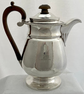 Georgian, George IV, Silver Coffee Pot. London 1822 Joseph Angell II. 20 troy ounces.