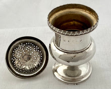 Georgian, George IV, Silver Pounce Pot. London 1820 Robert Peppin. 2.3 troy ounces.