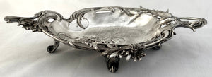 Rococo Style Pewter Dish with Cherub Detail.