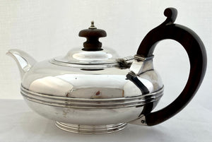 Elizabeth II Silver Plated Teapot. Asprey London, circa Mid 20th Century.