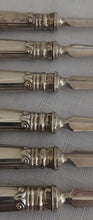 Victorian cased set of silver Queens Pattern fruit knives and forks. Sheffield 1863/65 Aaron Hadfield.