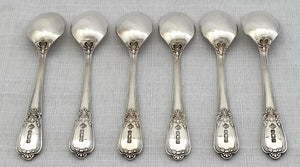 Elizabeth II Cased Set of Six Silver Coffee Spoons. Sheffield 1989 Asprey. 2.4 troy ounces.