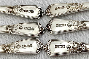 Elizabeth II Cased Set of Six Silver Coffee Spoons. Sheffield 1989 Asprey. 2.4 troy ounces.