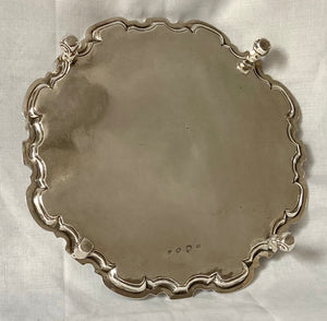 Georgian, George I,  silver salver, London 1726 John Tuite, 38 troy ounces.