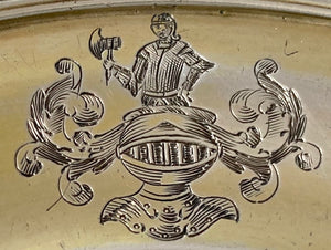 Georgian, George III, set of four silver gilt salt dishes. London 1800 Robert Hennell I & David Hennell II.  8.4 troy ounces.