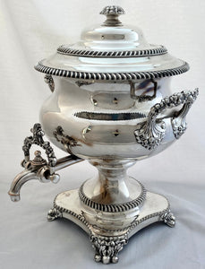 Georgian Old Sheffield Plate Tea Urn, circa 1810 - 1830.