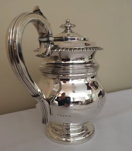 Georgian, George IV, silver coffee pot. Newcastle 1824 Reid & Son.  28 troy ounces.