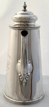 Edwardian Silver Coffee Pot for Lieutenant C.A. Fremantle, Royal Navy. London 1904 Page, Keen & Page. 18 troy ounces.