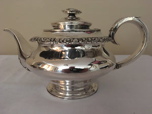 Georgian, George IV, silver tea service. Newcastle 1826 William Lister I. 40.7 troy ounces