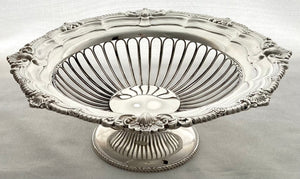 Edwardian Silver Pedestal Dish. London 1910 Asprey & Co Ltd. 23 troy ounces.