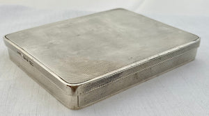 George V Silver Cheroot Case. London 1924 Asprey & Co. Ltd. 4.7 troy ounces.